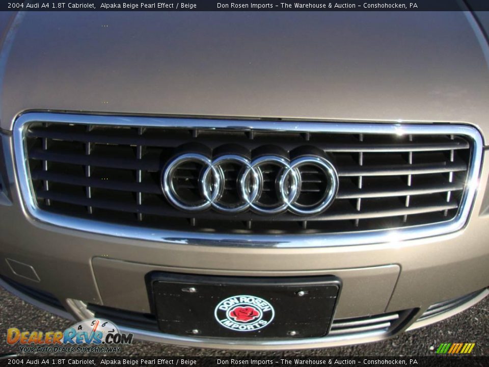 2004 Audi A4 1.8T Cabriolet Alpaka Beige Pearl Effect / Beige Photo #29