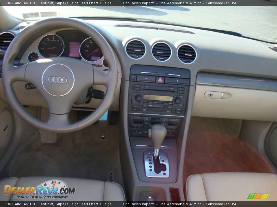 2004 Audi A4 1.8T Cabriolet Alpaka Beige Pearl Effect / Beige Photo #31