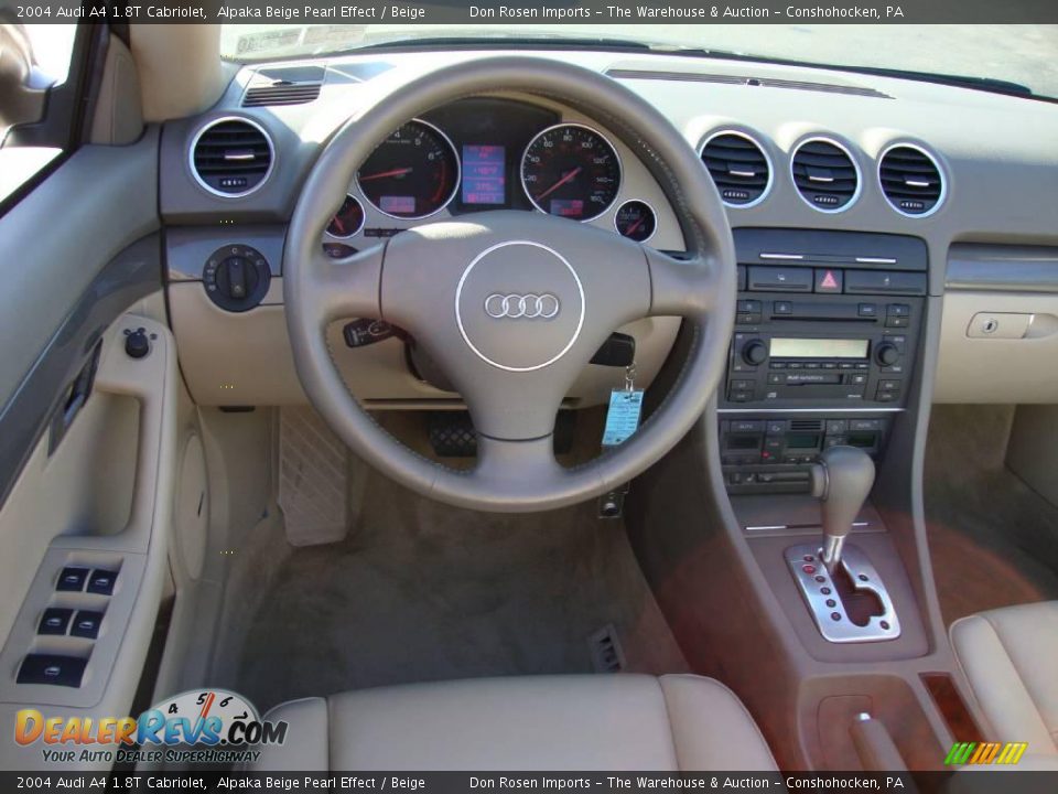 2004 Audi A4 1.8T Cabriolet Alpaka Beige Pearl Effect / Beige Photo #32