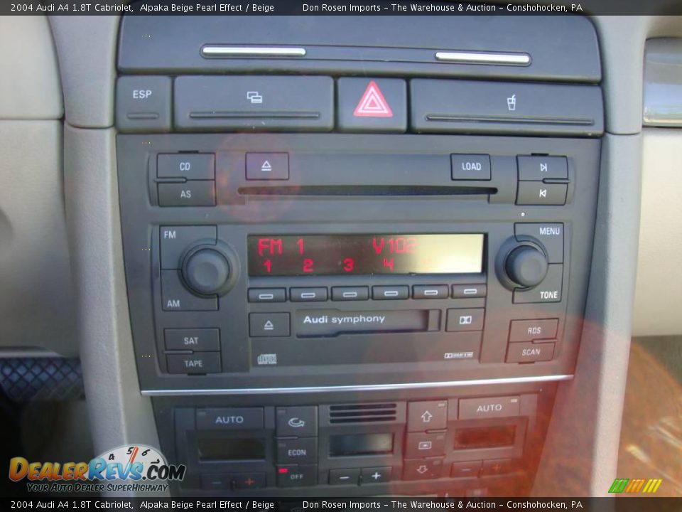 2004 Audi A4 1.8T Cabriolet Alpaka Beige Pearl Effect / Beige Photo #33