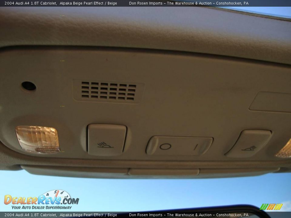 2004 Audi A4 1.8T Cabriolet Alpaka Beige Pearl Effect / Beige Photo #35