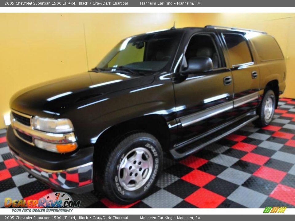 2005 Chevrolet Suburban 1500 LT 4x4 Black / Gray/Dark Charcoal Photo #3