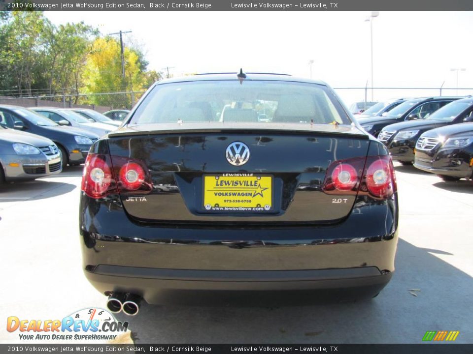 2010 Volkswagen Jetta Wolfsburg Edition Sedan Black / Cornsilk Beige Photo #2