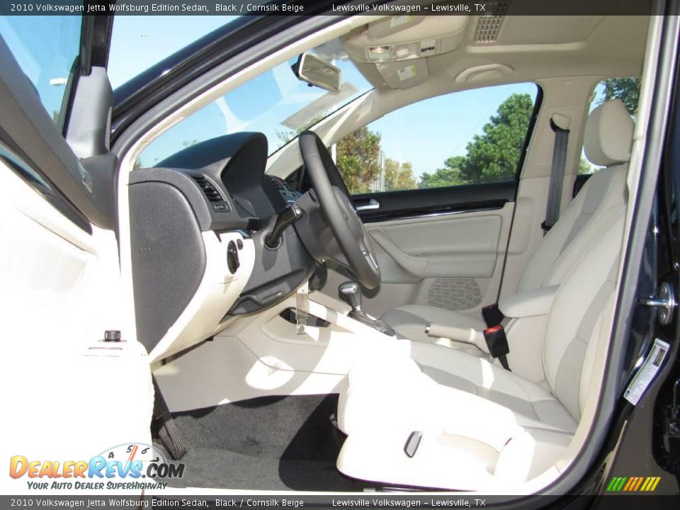 2010 Volkswagen Jetta Wolfsburg Edition Sedan Black / Cornsilk Beige Photo #3