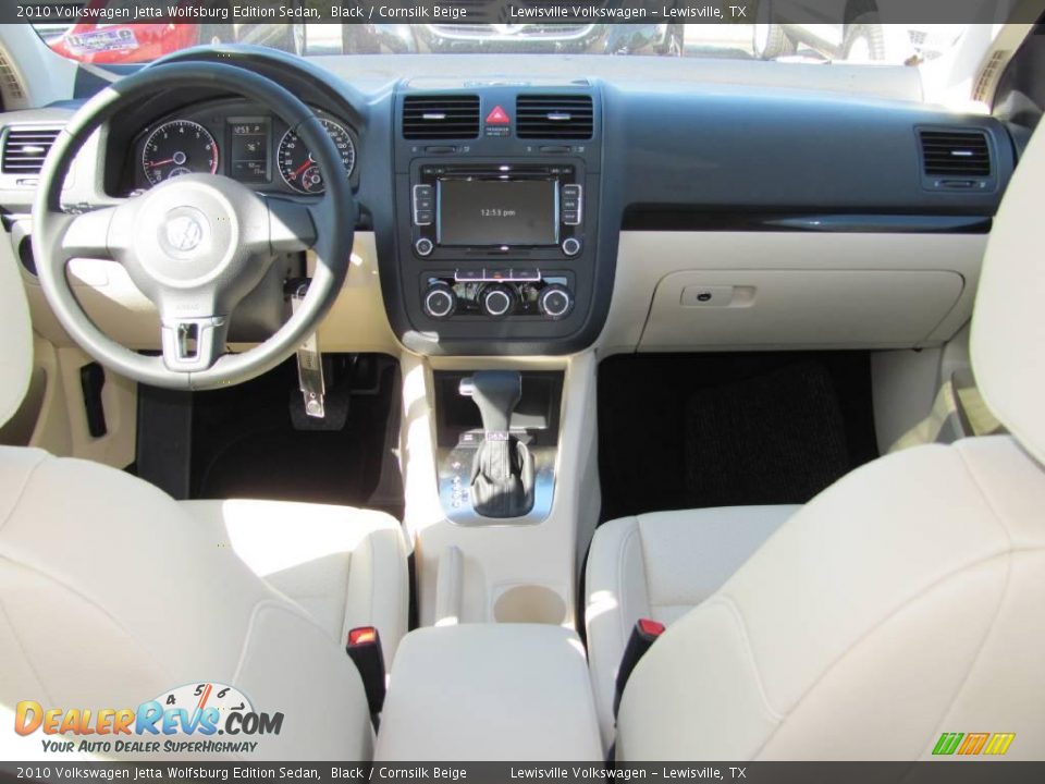 2010 Volkswagen Jetta Wolfsburg Edition Sedan Black / Cornsilk Beige Photo #5