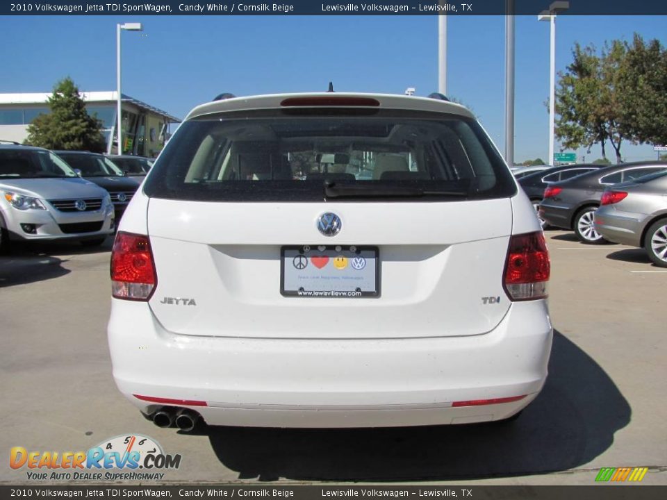 2010 Volkswagen Jetta TDI SportWagen Candy White / Cornsilk Beige Photo #2