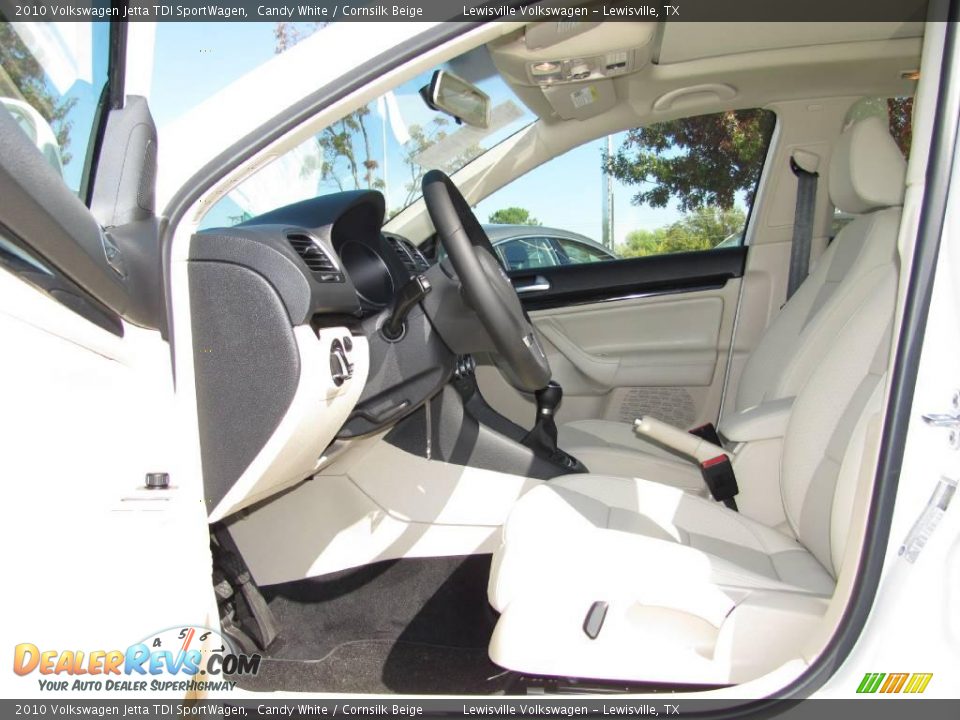 2010 Volkswagen Jetta TDI SportWagen Candy White / Cornsilk Beige Photo #3