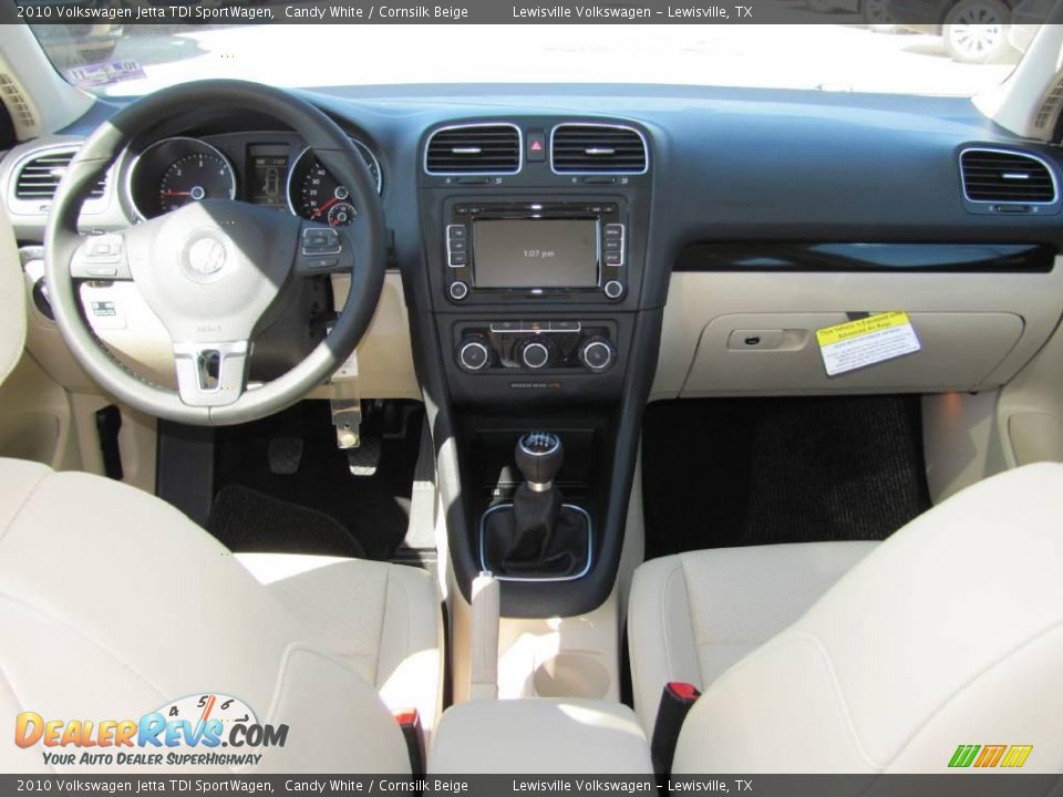 2010 Volkswagen Jetta TDI SportWagen Candy White / Cornsilk Beige Photo #4