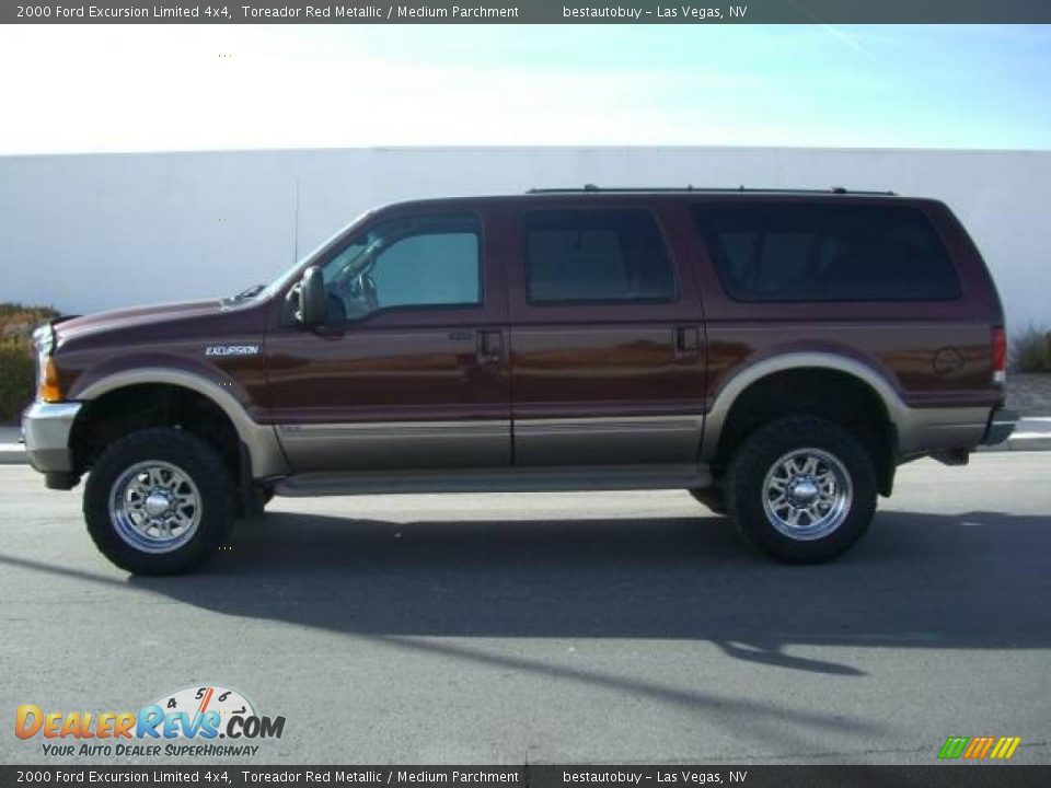 2000 Ford Excursion Limited 4x4 Toreador Red Metallic / Medium Parchment Photo #1