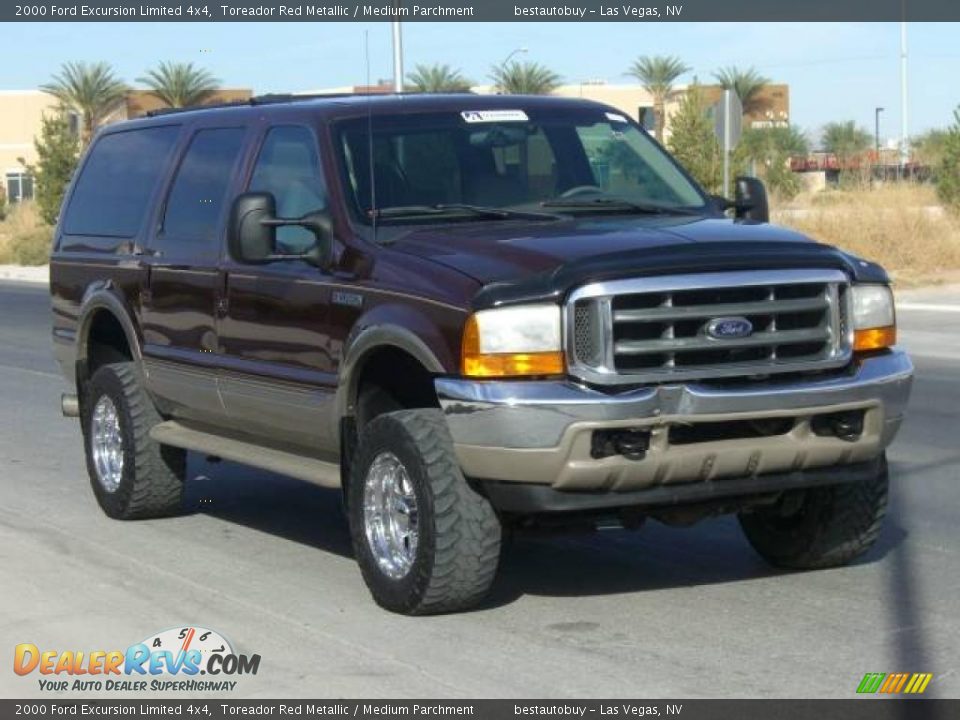 2000 Ford Excursion Limited 4x4 Toreador Red Metallic / Medium Parchment Photo #5