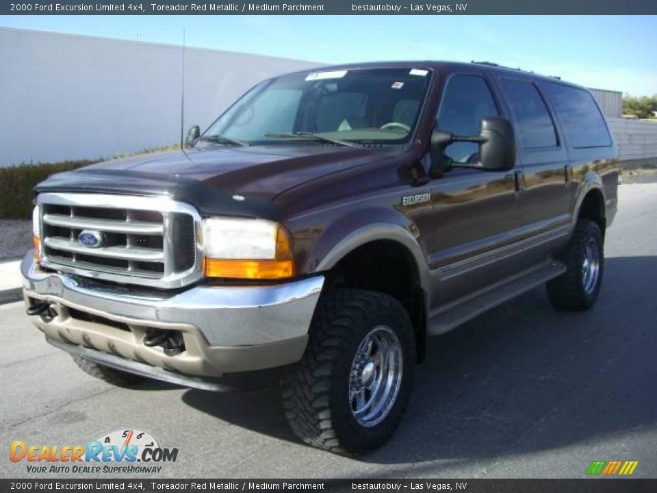 2000 Ford Excursion Limited 4x4 Toreador Red Metallic / Medium Parchment Photo #6
