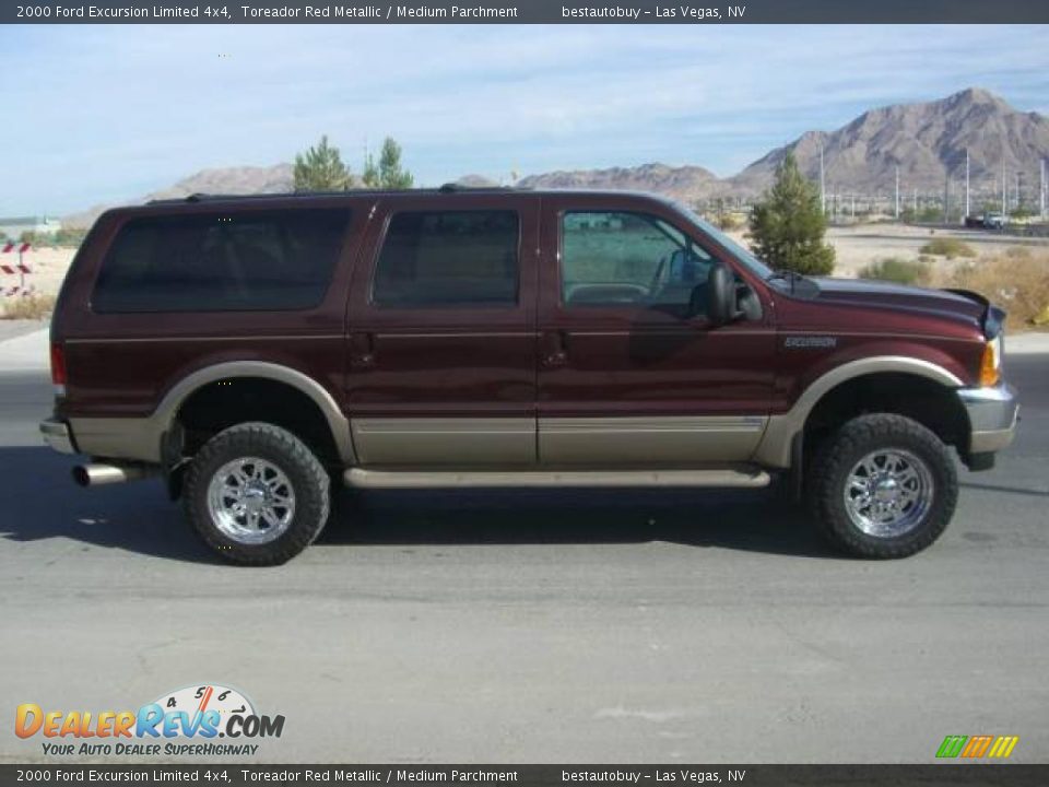 2000 Ford Excursion Limited 4x4 Toreador Red Metallic / Medium Parchment Photo #10