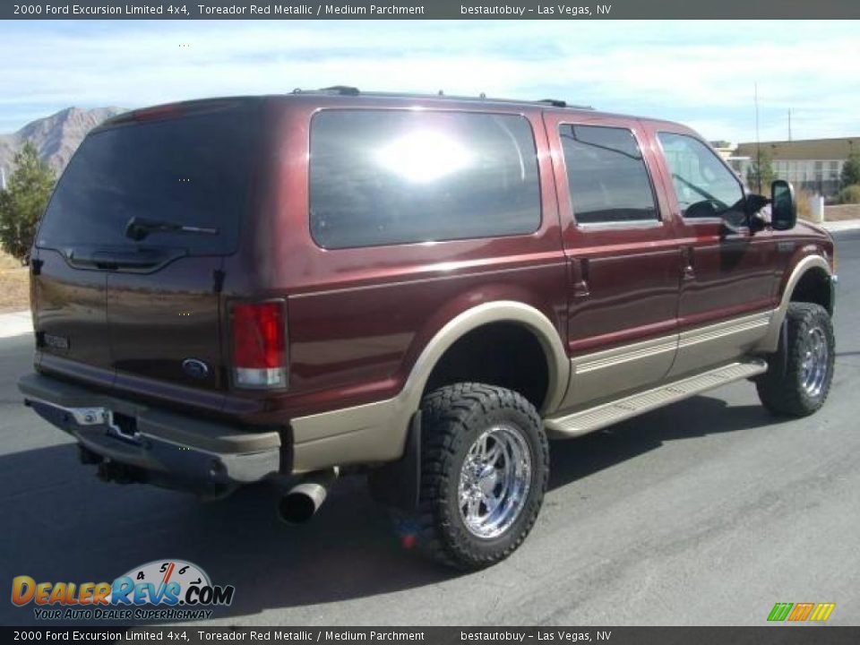 2000 Ford Excursion Limited 4x4 Toreador Red Metallic / Medium Parchment Photo #11