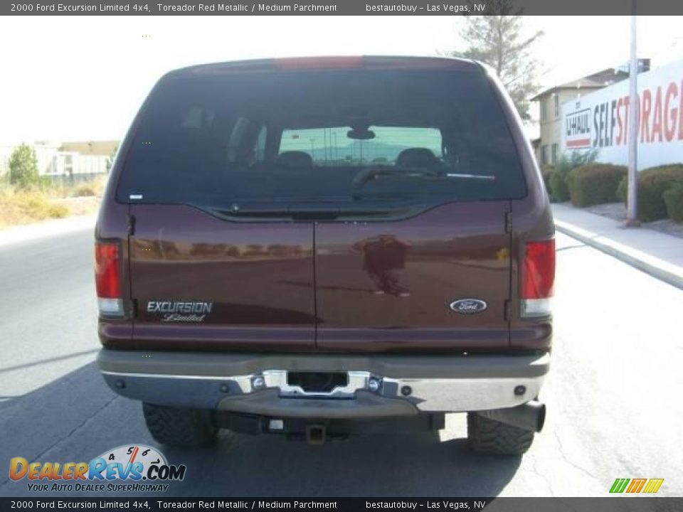 2000 Ford Excursion Limited 4x4 Toreador Red Metallic / Medium Parchment Photo #12