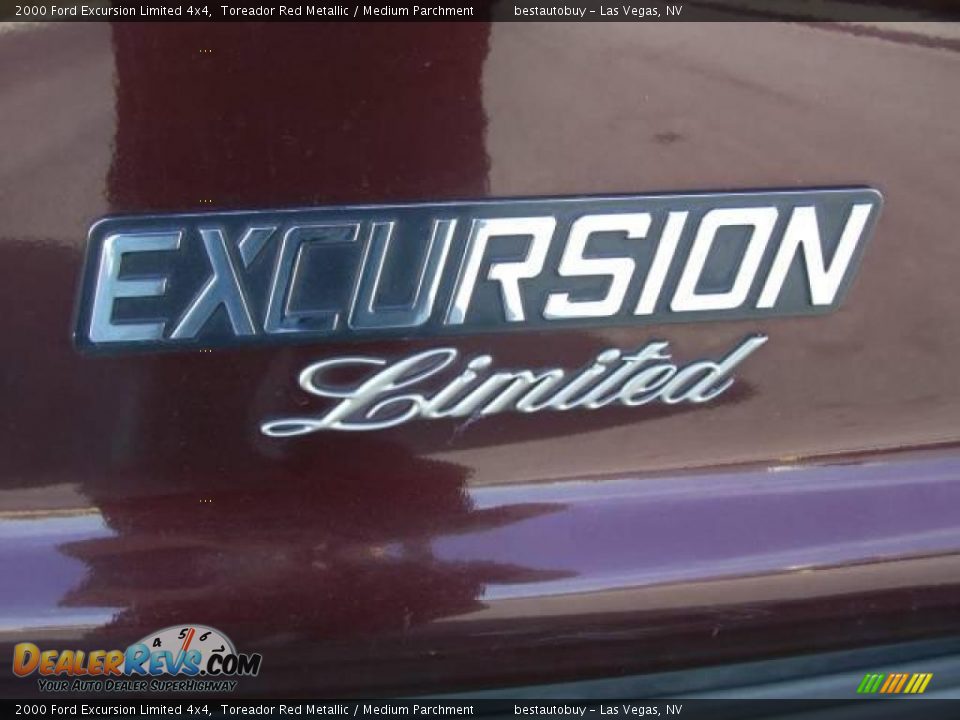 2000 Ford Excursion Limited 4x4 Toreador Red Metallic / Medium Parchment Photo #15