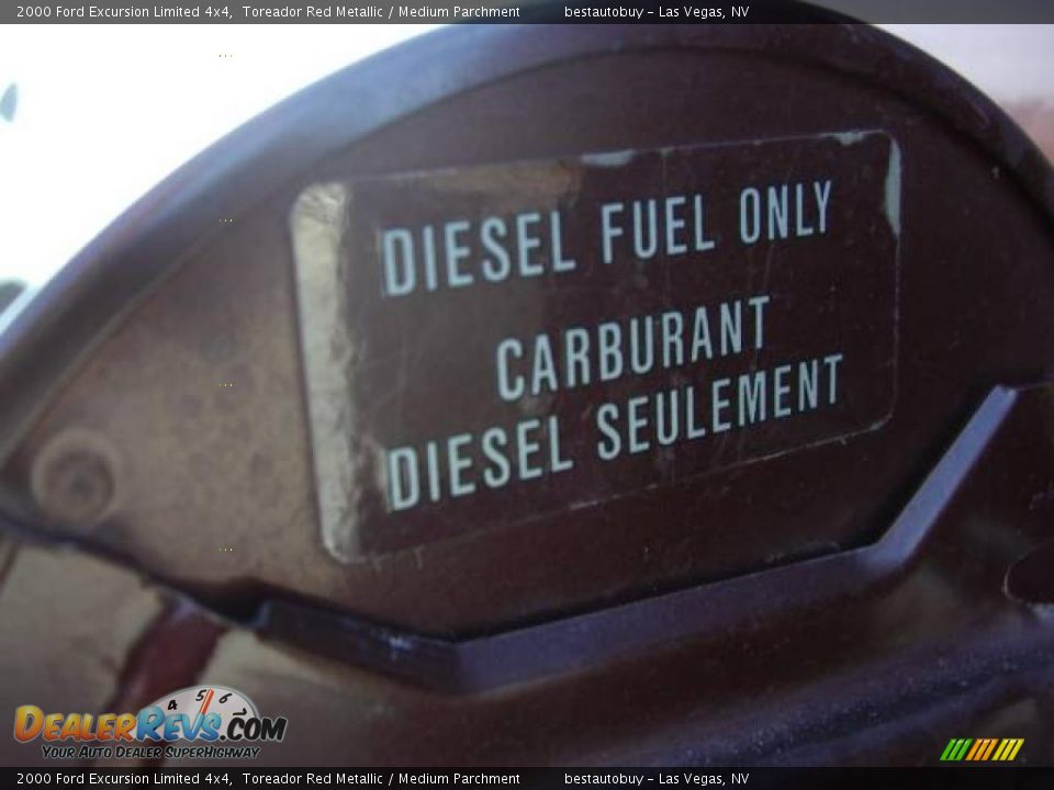 2000 Ford Excursion Limited 4x4 Toreador Red Metallic / Medium Parchment Photo #24