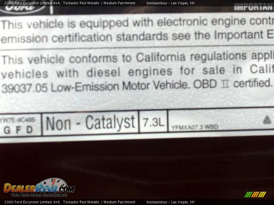 2000 Ford Excursion Limited 4x4 Toreador Red Metallic / Medium Parchment Photo #33