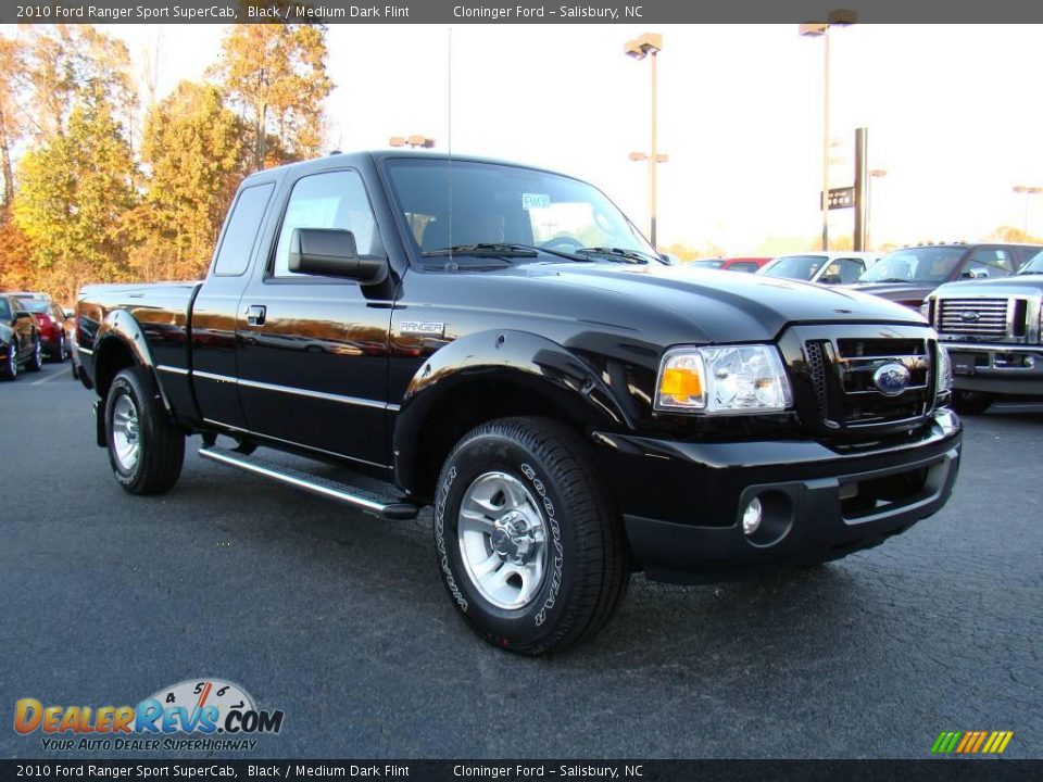 2010 Ford Ranger Sport SuperCab Black / Medium Dark Flint Photo #1
