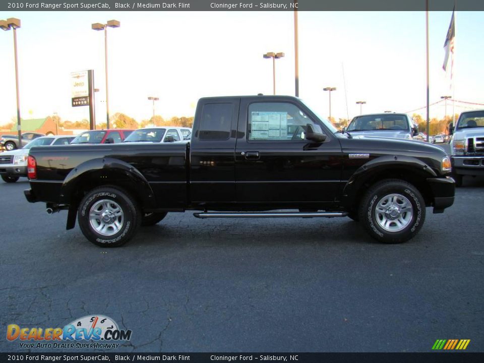 2010 Ford Ranger Sport SuperCab Black / Medium Dark Flint Photo #2
