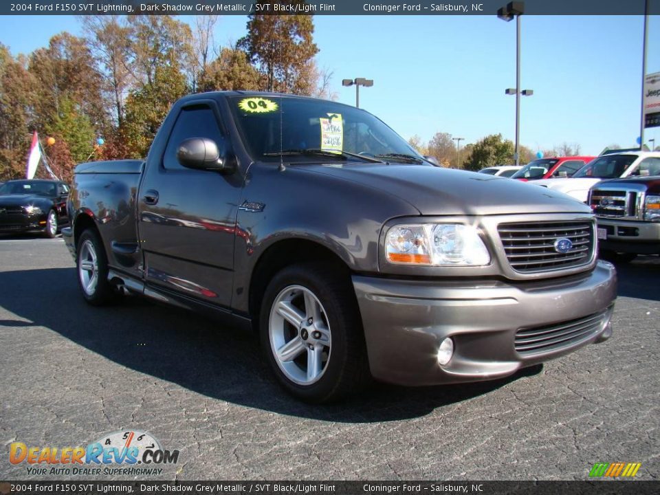 2004 Ford F150 SVT Lightning Dark Shadow Grey Metallic / SVT Black/Light Flint Photo #1