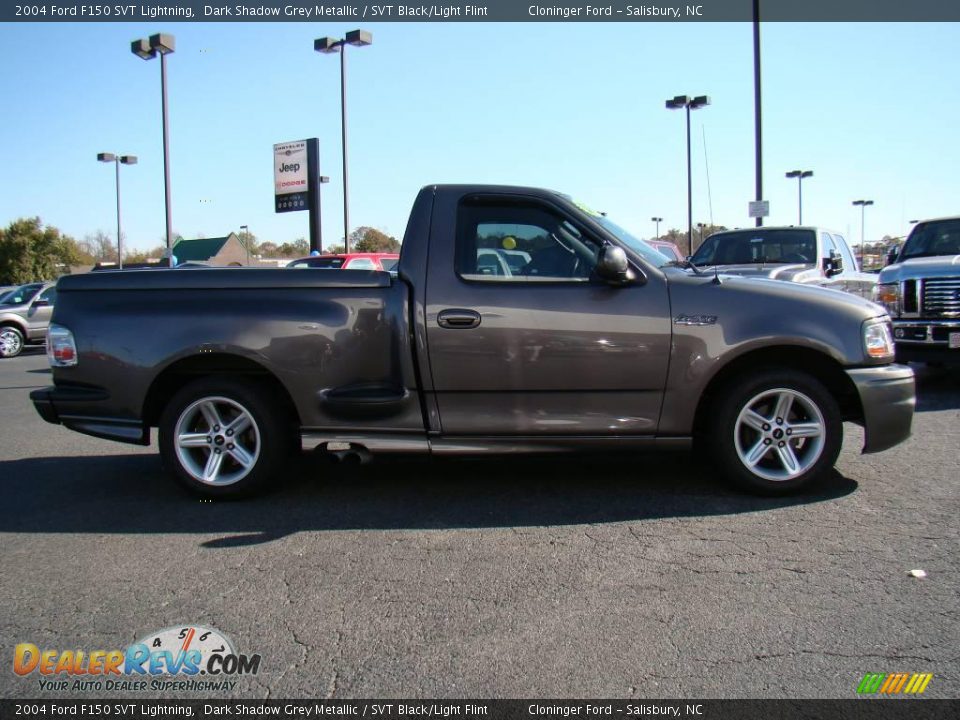2004 Ford F150 SVT Lightning Dark Shadow Grey Metallic / SVT Black/Light Flint Photo #2