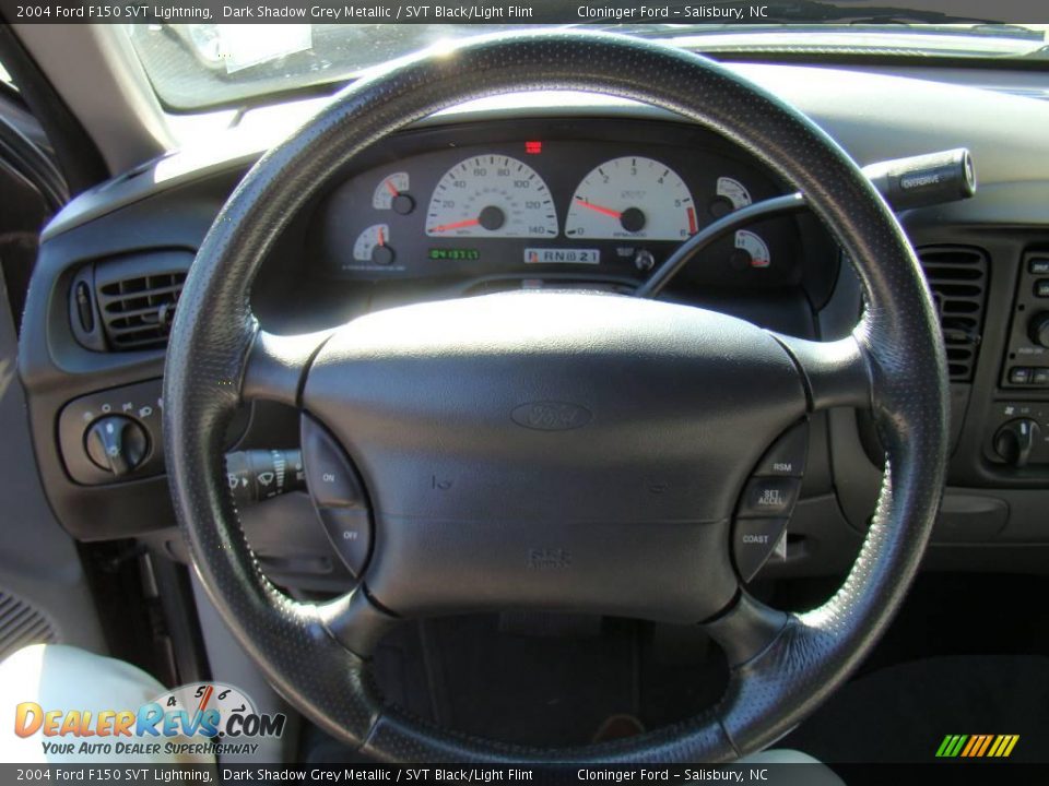 2004 Ford F150 SVT Lightning Dark Shadow Grey Metallic / SVT Black/Light Flint Photo #17