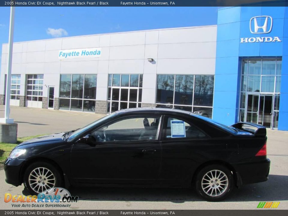 2005 Honda Civic EX Coupe Nighthawk Black Pearl / Black Photo #2