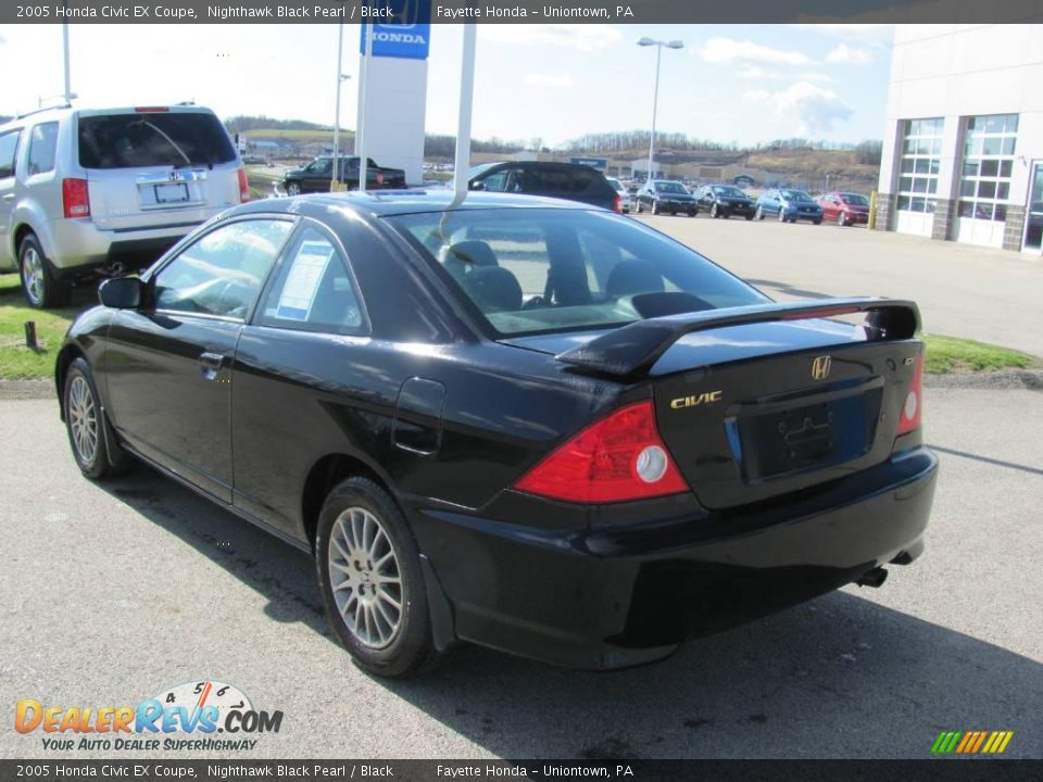 2005 Honda Civic EX Coupe Nighthawk Black Pearl / Black Photo #5