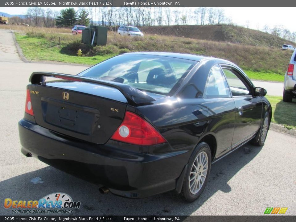 2005 Honda Civic EX Coupe Nighthawk Black Pearl / Black Photo #6