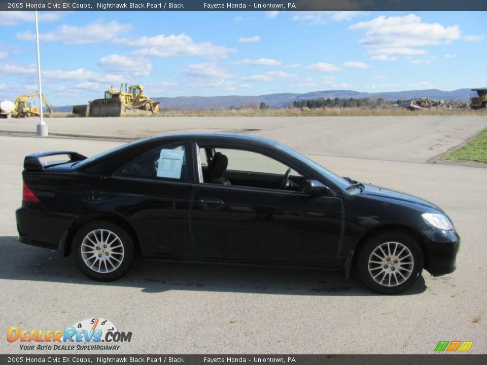 2005 Honda Civic EX Coupe Nighthawk Black Pearl / Black Photo #7