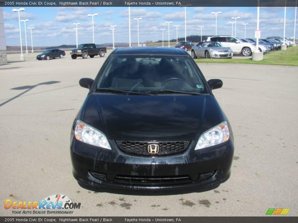 2005 Honda Civic EX Coupe Nighthawk Black Pearl / Black Photo #9