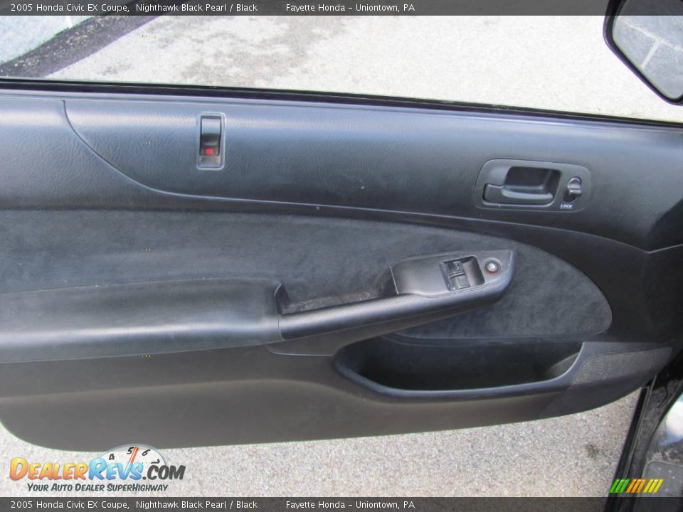 2005 Honda Civic EX Coupe Nighthawk Black Pearl / Black Photo #11