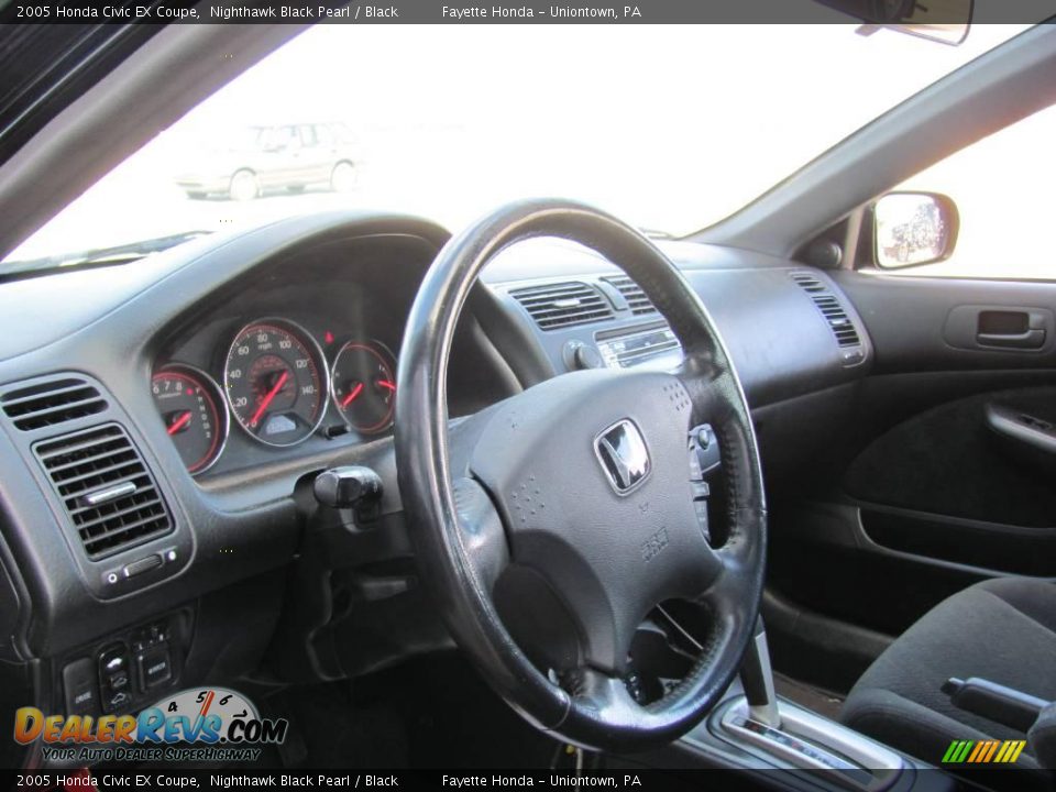 2005 Honda Civic EX Coupe Nighthawk Black Pearl / Black Photo #12
