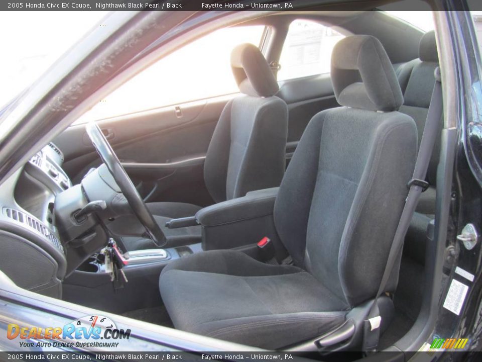 2005 Honda Civic EX Coupe Nighthawk Black Pearl / Black Photo #13
