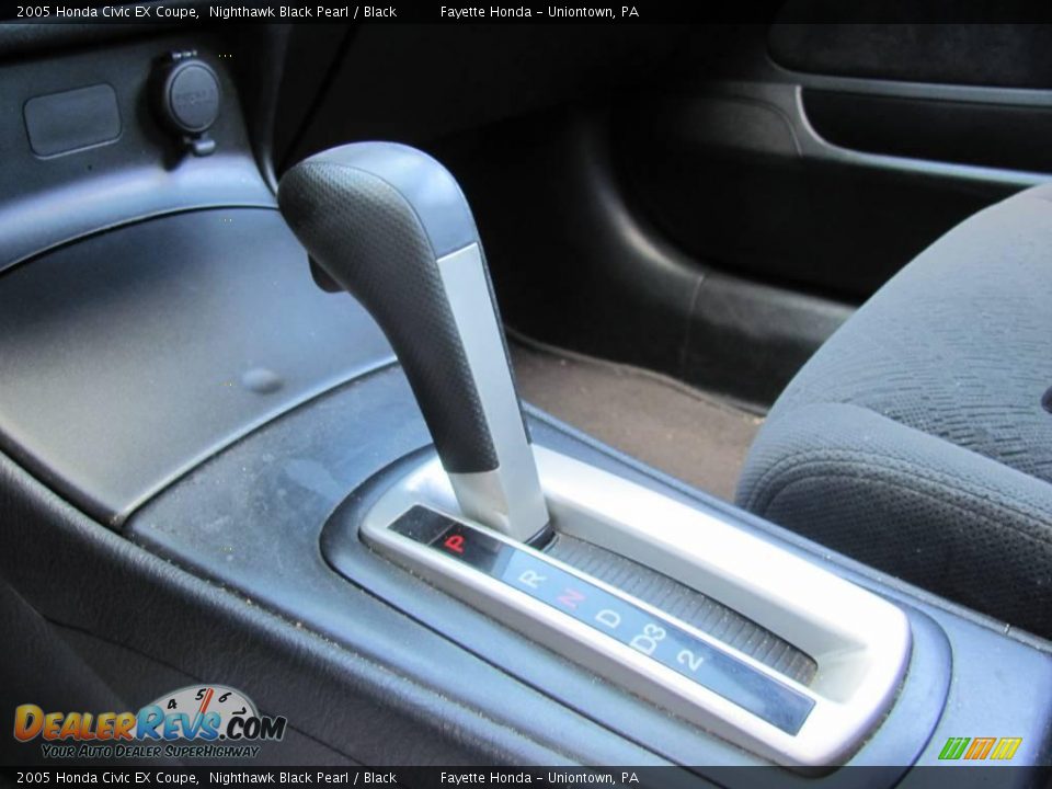 2005 Honda Civic EX Coupe Nighthawk Black Pearl / Black Photo #15