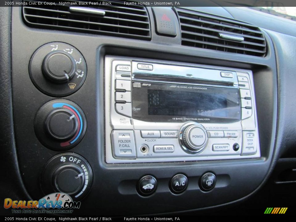 2005 Honda Civic EX Coupe Nighthawk Black Pearl / Black Photo #16