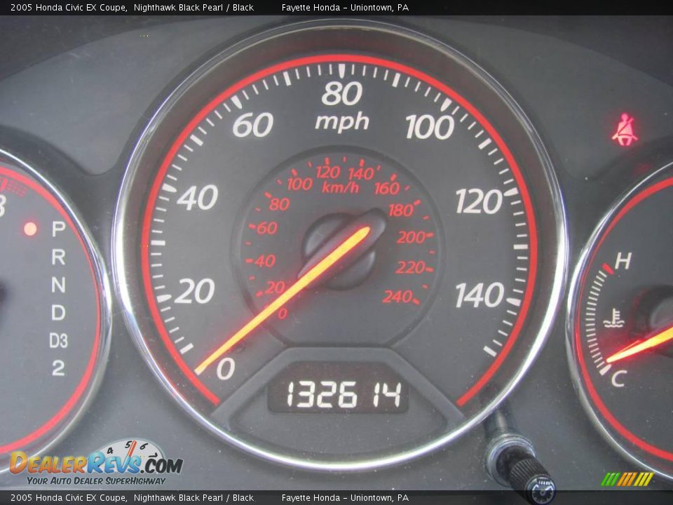 2005 Honda Civic EX Coupe Nighthawk Black Pearl / Black Photo #20