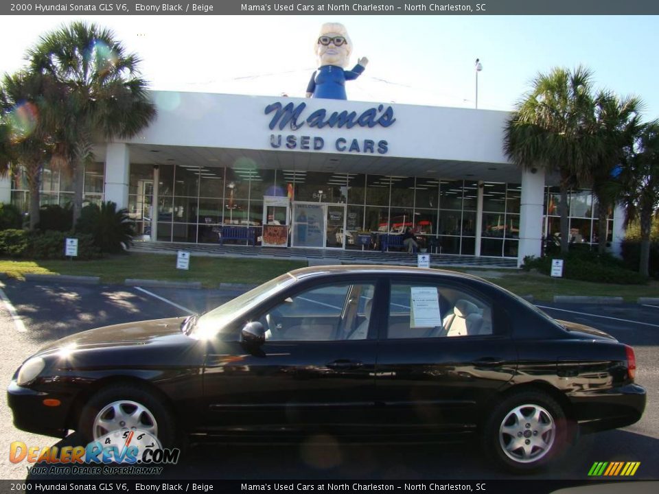 2000 Hyundai Sonata GLS V6 Ebony Black / Beige Photo #1