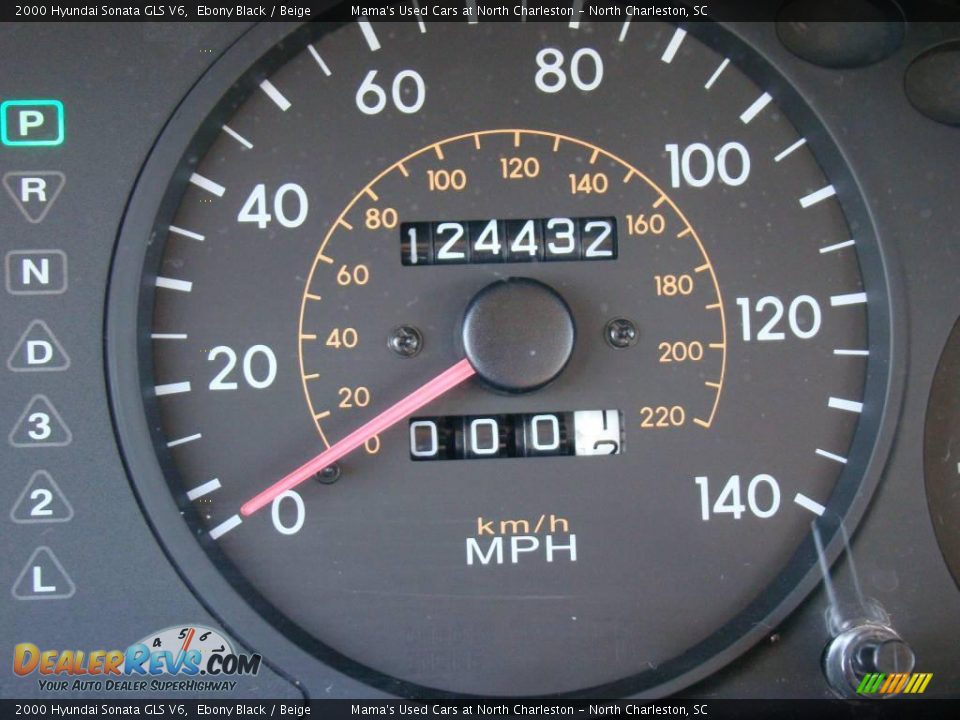 2000 Hyundai Sonata GLS V6 Ebony Black / Beige Photo #19