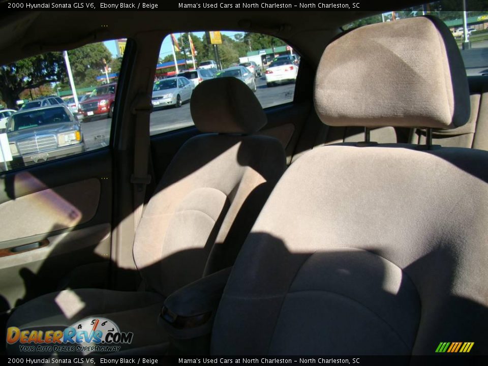 2000 Hyundai Sonata GLS V6 Ebony Black / Beige Photo #26