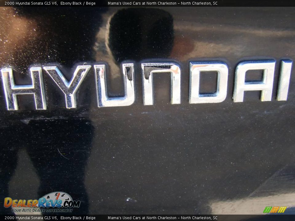 2000 Hyundai Sonata GLS V6 Ebony Black / Beige Photo #29