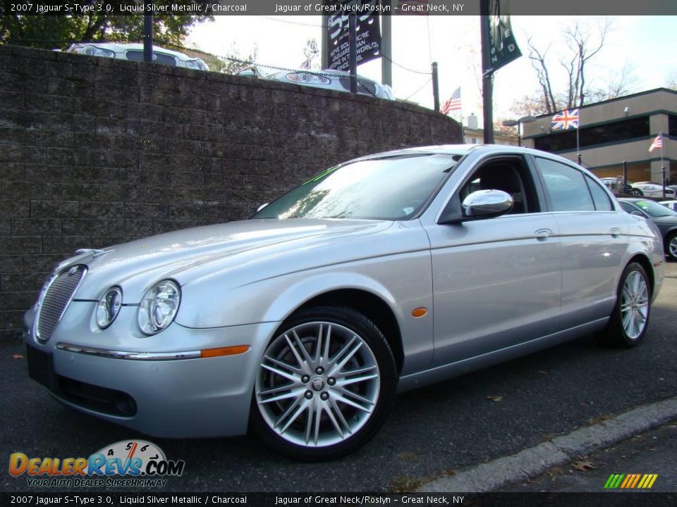 2007 Jaguar S-Type 3.0 Liquid Silver Metallic / Charcoal Photo #1