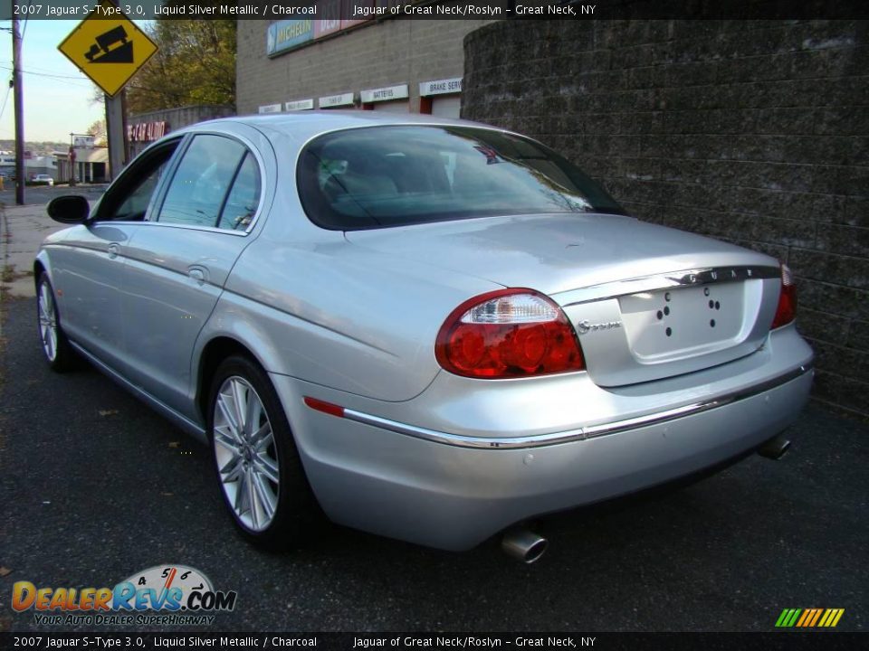 2007 Jaguar S-Type 3.0 Liquid Silver Metallic / Charcoal Photo #4