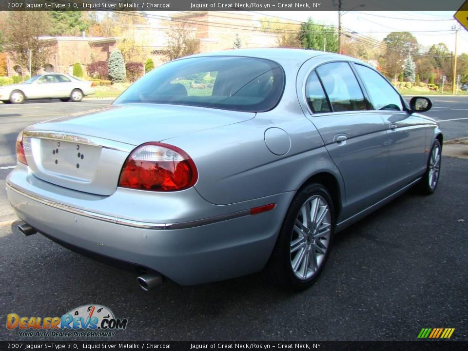 2007 Jaguar S-Type 3.0 Liquid Silver Metallic / Charcoal Photo #6