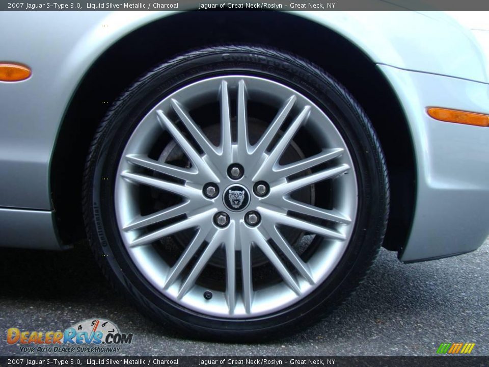 2007 Jaguar S-Type 3.0 Liquid Silver Metallic / Charcoal Photo #8