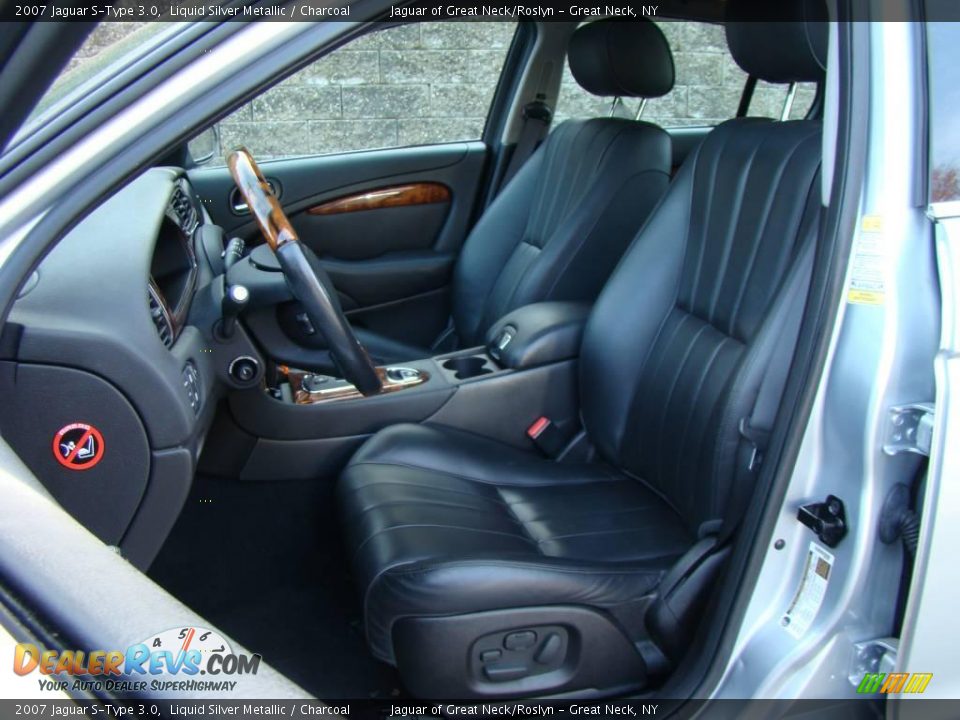 2007 Jaguar S-Type 3.0 Liquid Silver Metallic / Charcoal Photo #10