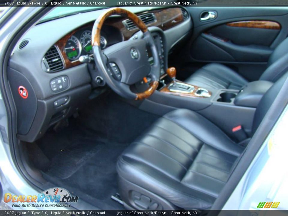 2007 Jaguar S-Type 3.0 Liquid Silver Metallic / Charcoal Photo #12