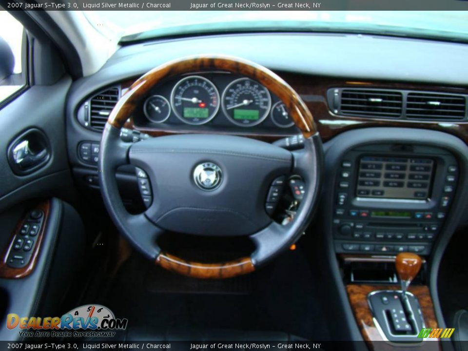 2007 Jaguar S-Type 3.0 Liquid Silver Metallic / Charcoal Photo #13