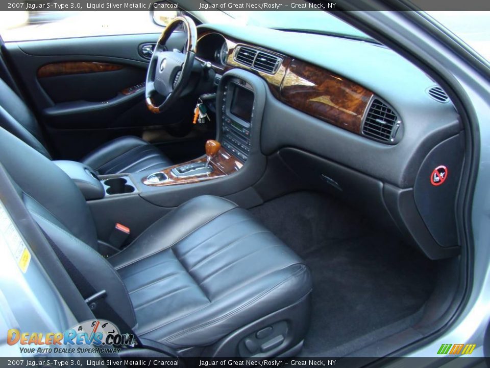 2007 Jaguar S-Type 3.0 Liquid Silver Metallic / Charcoal Photo #16