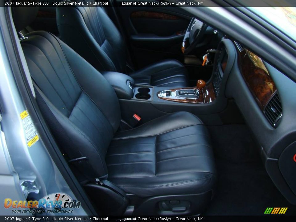 2007 Jaguar S-Type 3.0 Liquid Silver Metallic / Charcoal Photo #17